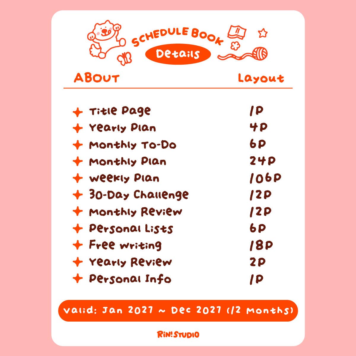 The Little Things 2027 Planner | RiN! Studio