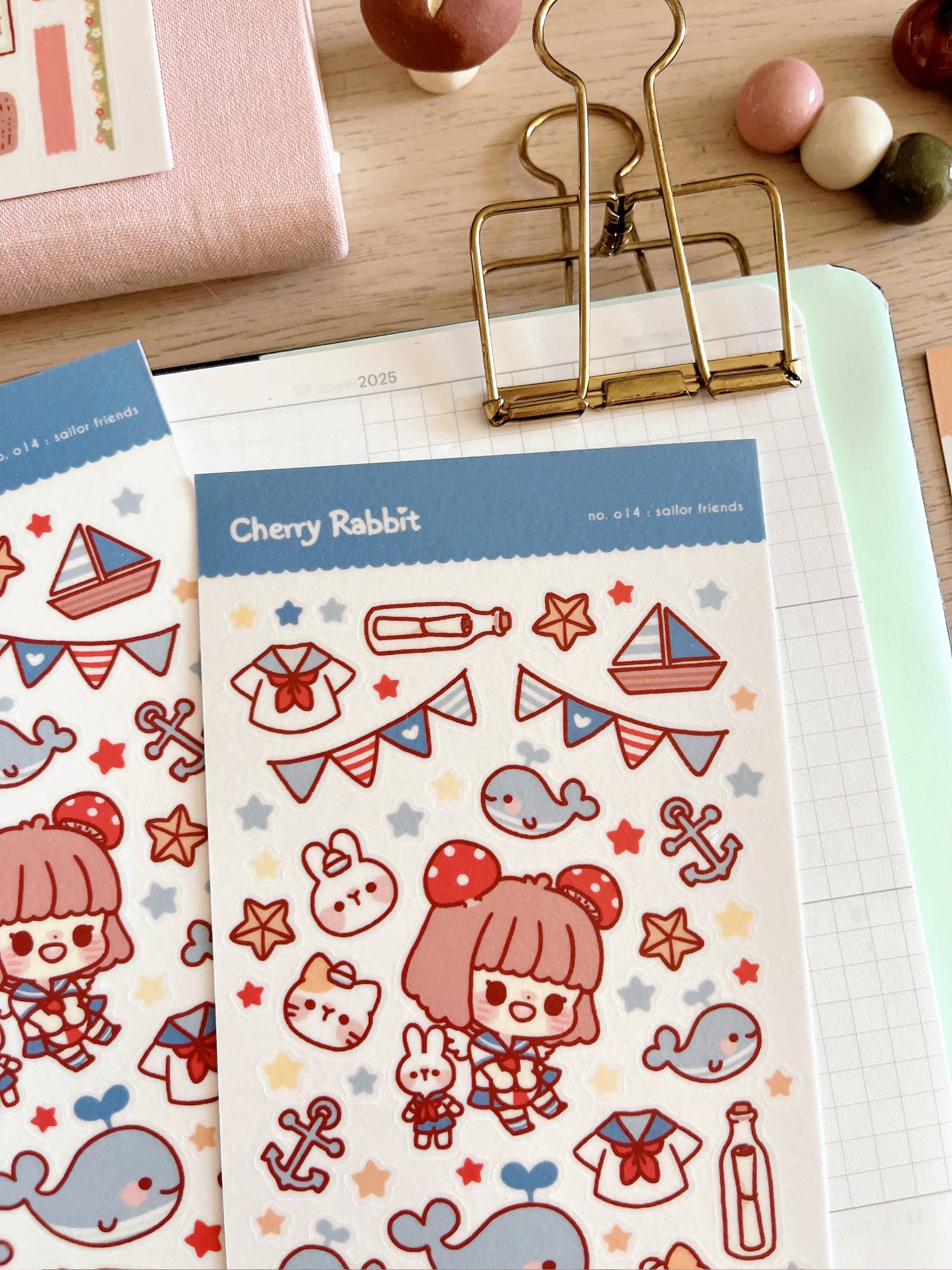 Sailor Friends Sticker Sheet no.014 by Cherry Rabbit | Papertail Fox