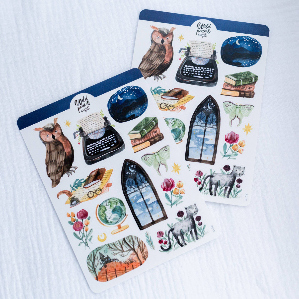 Dark Academia Sticker Sheet | Wild Pencil Studio