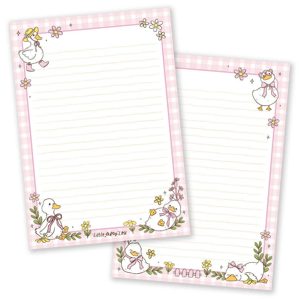 A5 Duckies with Bows Double Sided Notepad