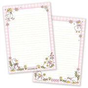 A5 Duckies with Bows Double Sided Notepad