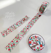 Hello Friend Bunny Floral White Washi Tape | Kate Mason Artist