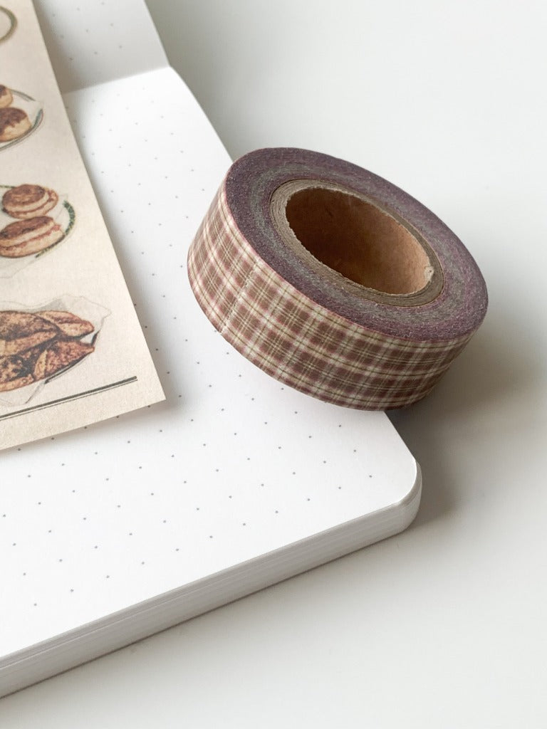 Strawberry Chocolate Plaid Washi Tape by PoPo Factory | Papertail Fox