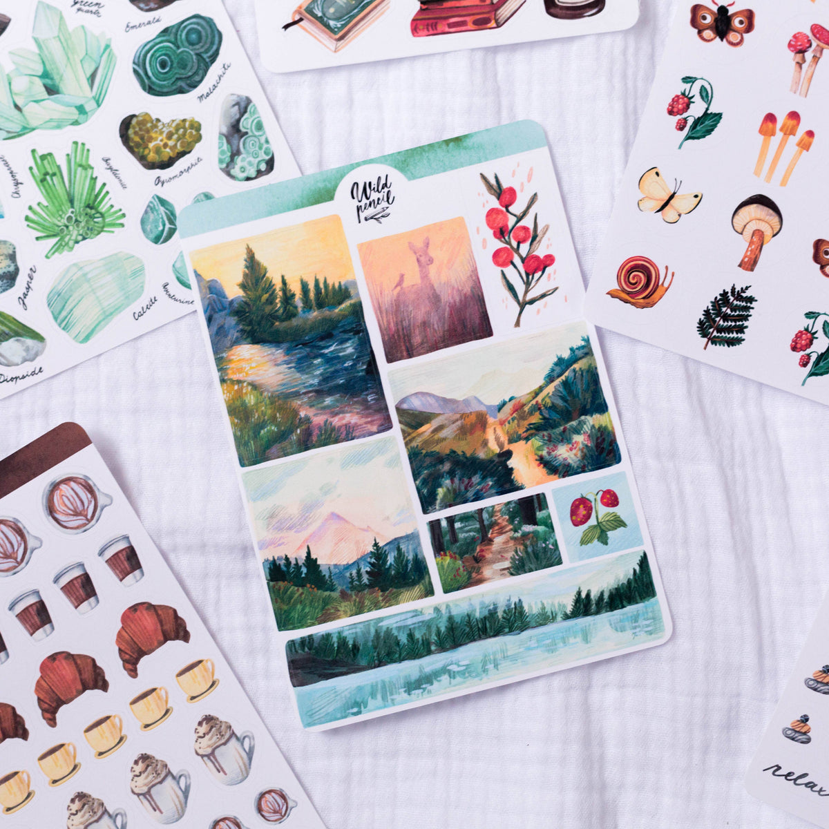Forest Landscapes Sticker Sheet | Wild Pencil Studio