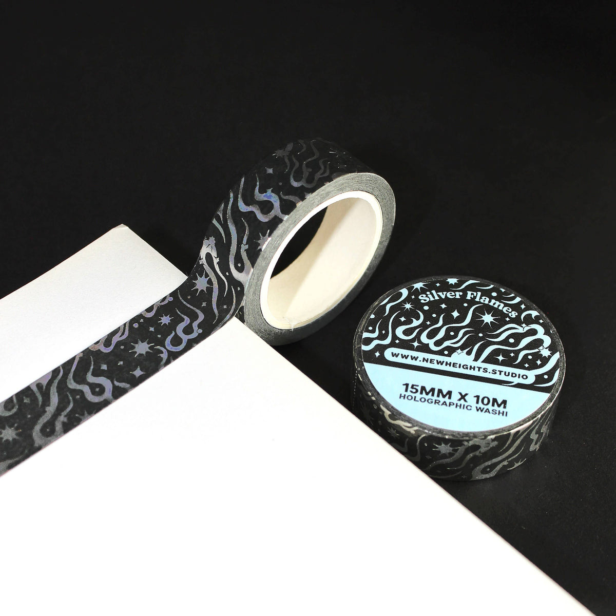 Silver Flames Foiled Washi Tape | New Heights Studio