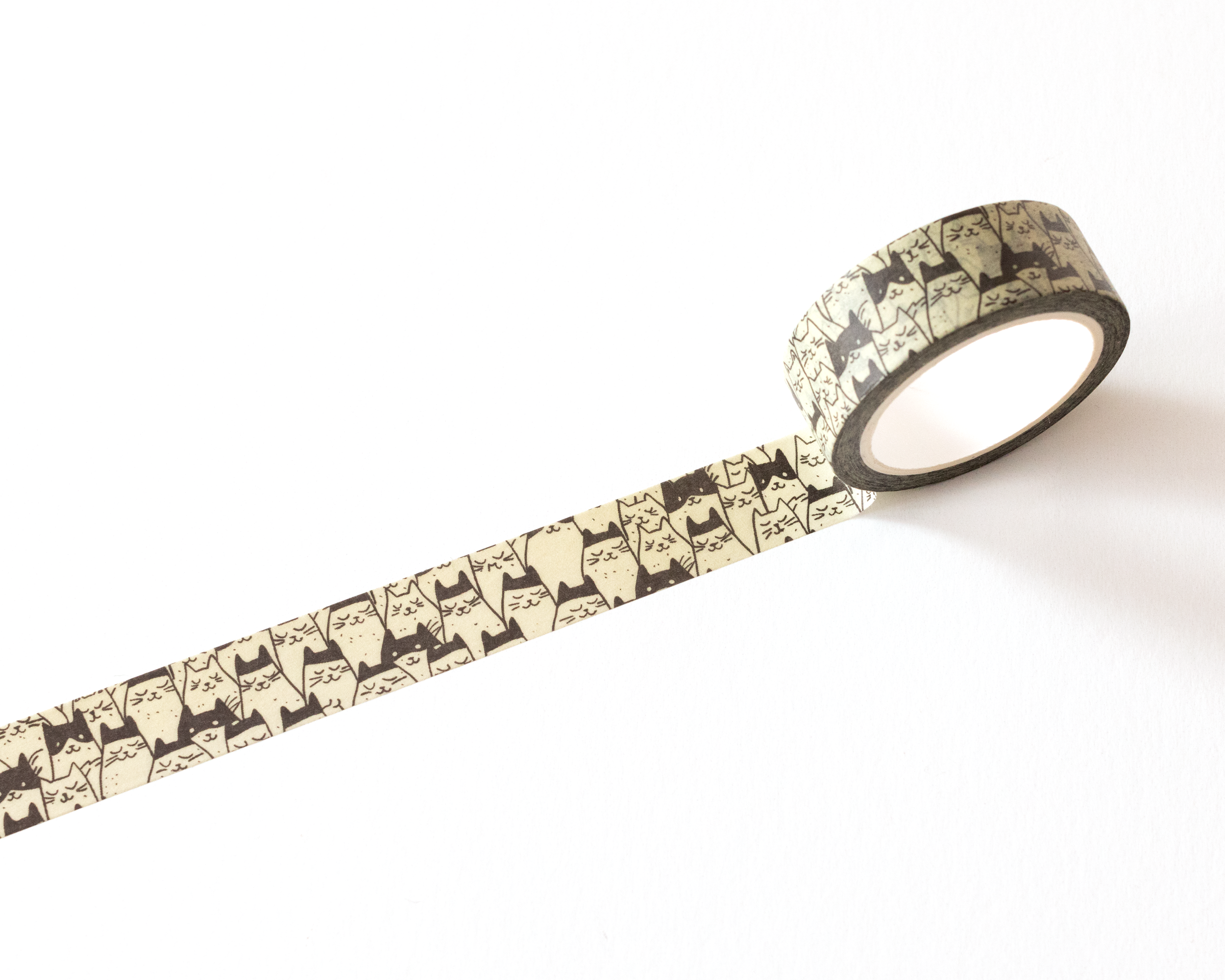 Minimal Cat Pattern Washi Tape by RippleSplash Studio | Papertail Fox