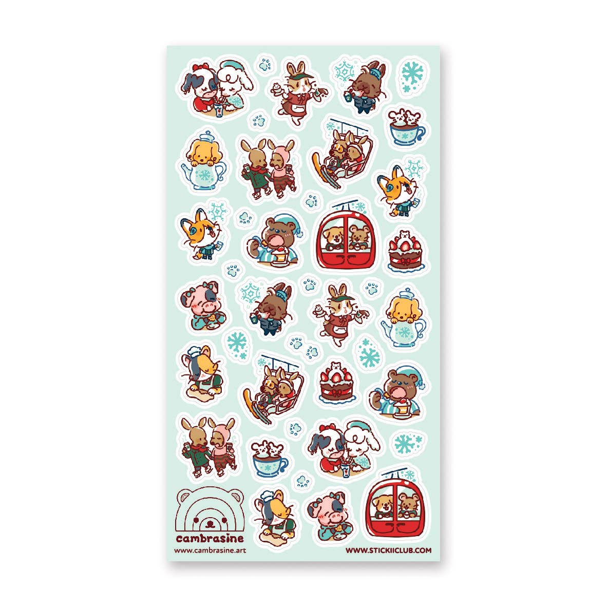Kawaii Wintertime Sticker Sheet by Stickii | Papertail Fox