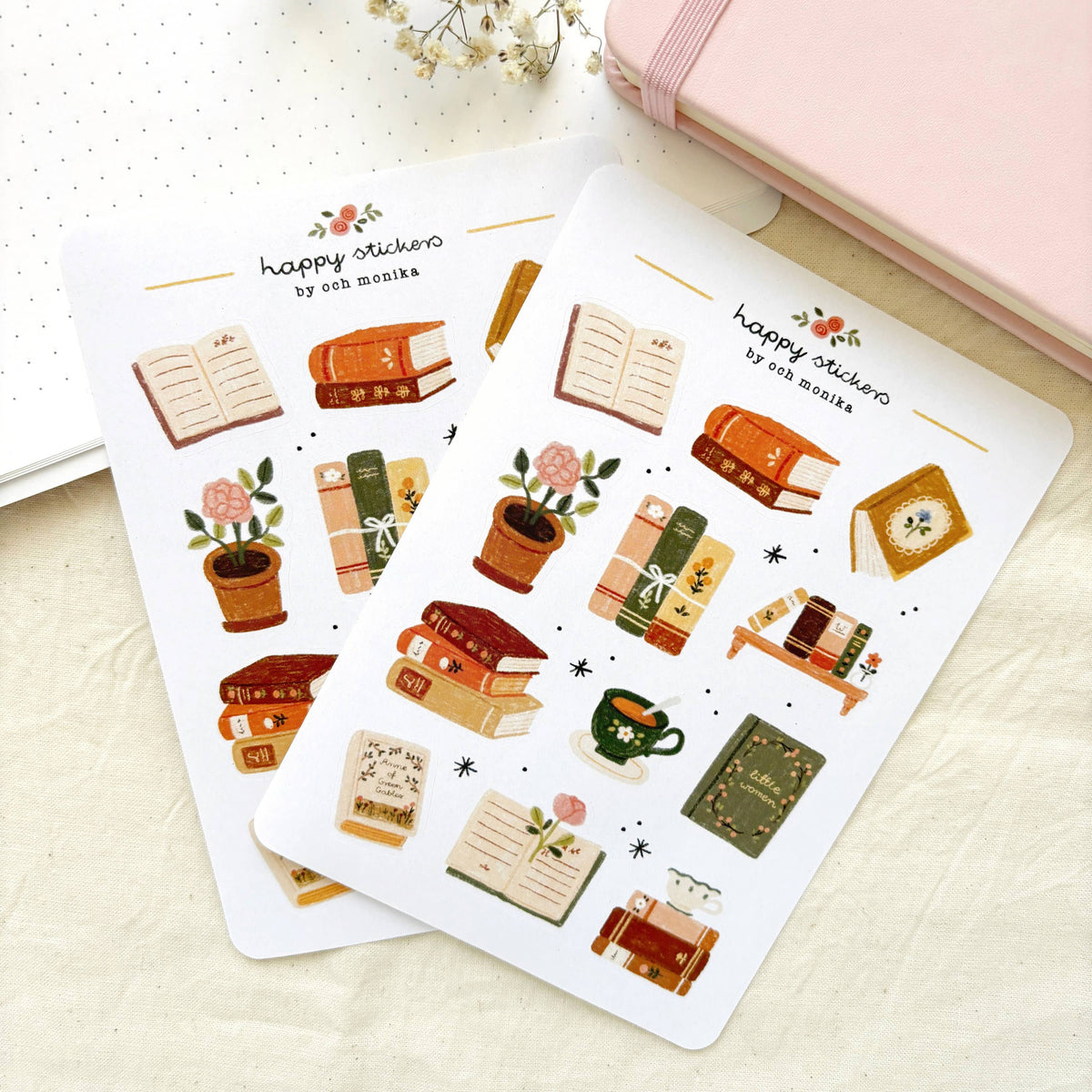 Bookish Sticker Sheet | Och Monika