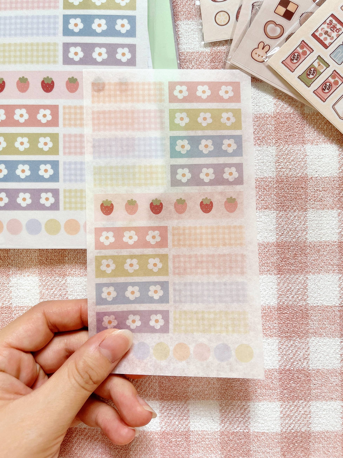 Pastel Deco Tapes Sticker Sheet no.134 by Cherry Rabbit | Papertail Fox