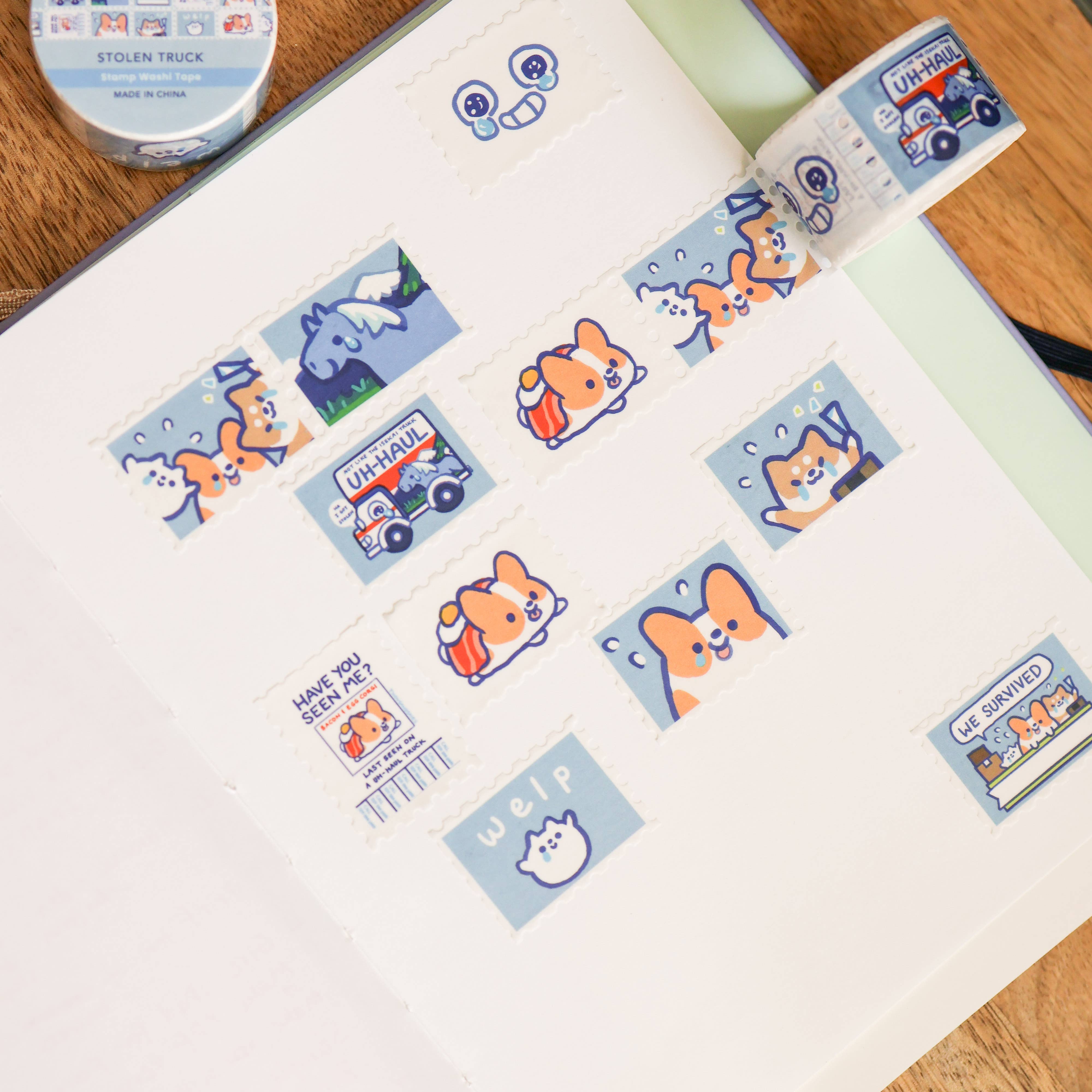 Thousand Skies Stolen Truck Stamp Washi Tape - 25mm