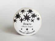 Stars Black and White Pattern Washi Tap