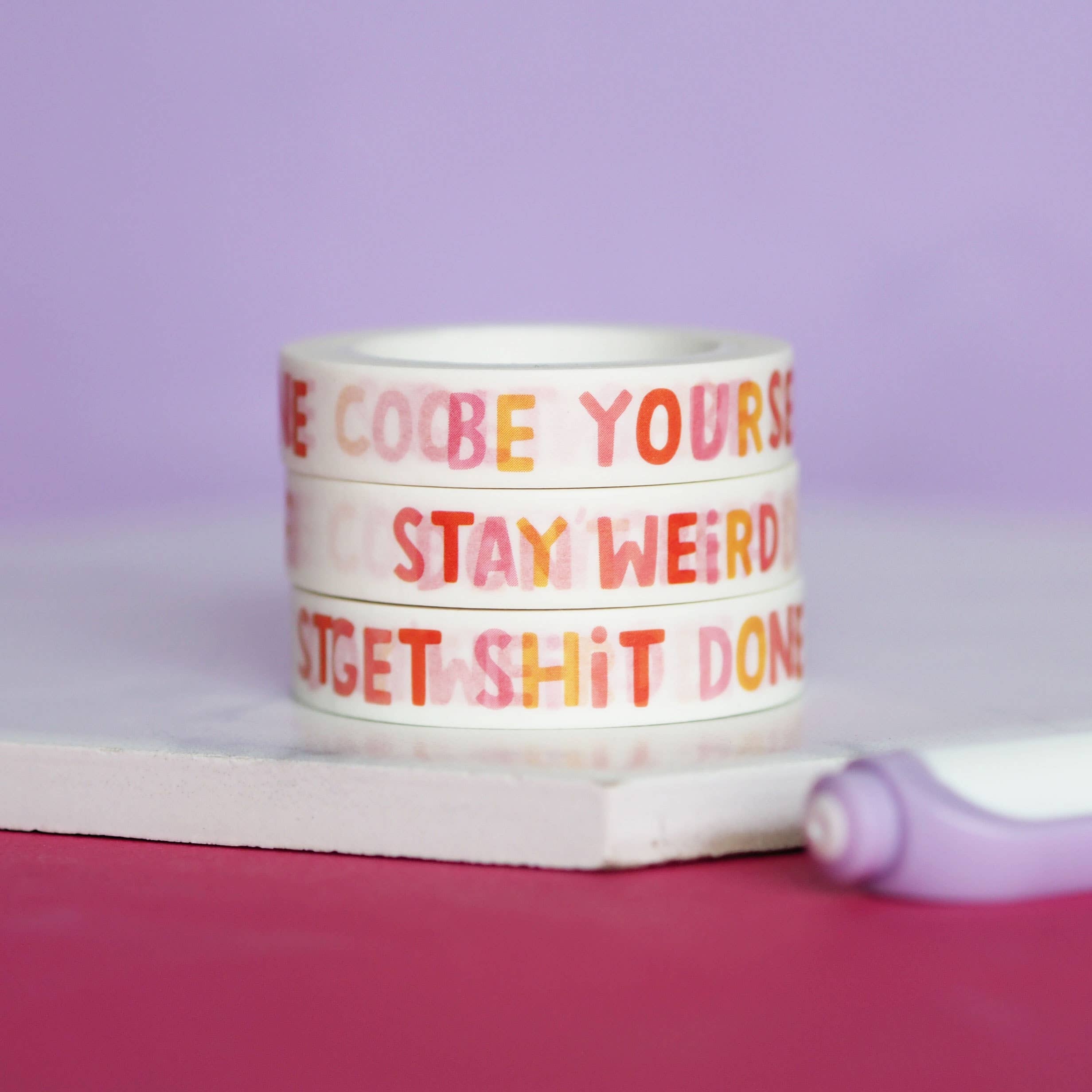 Motivational Words Funny Washi Tape | Nutmeg and Arlo