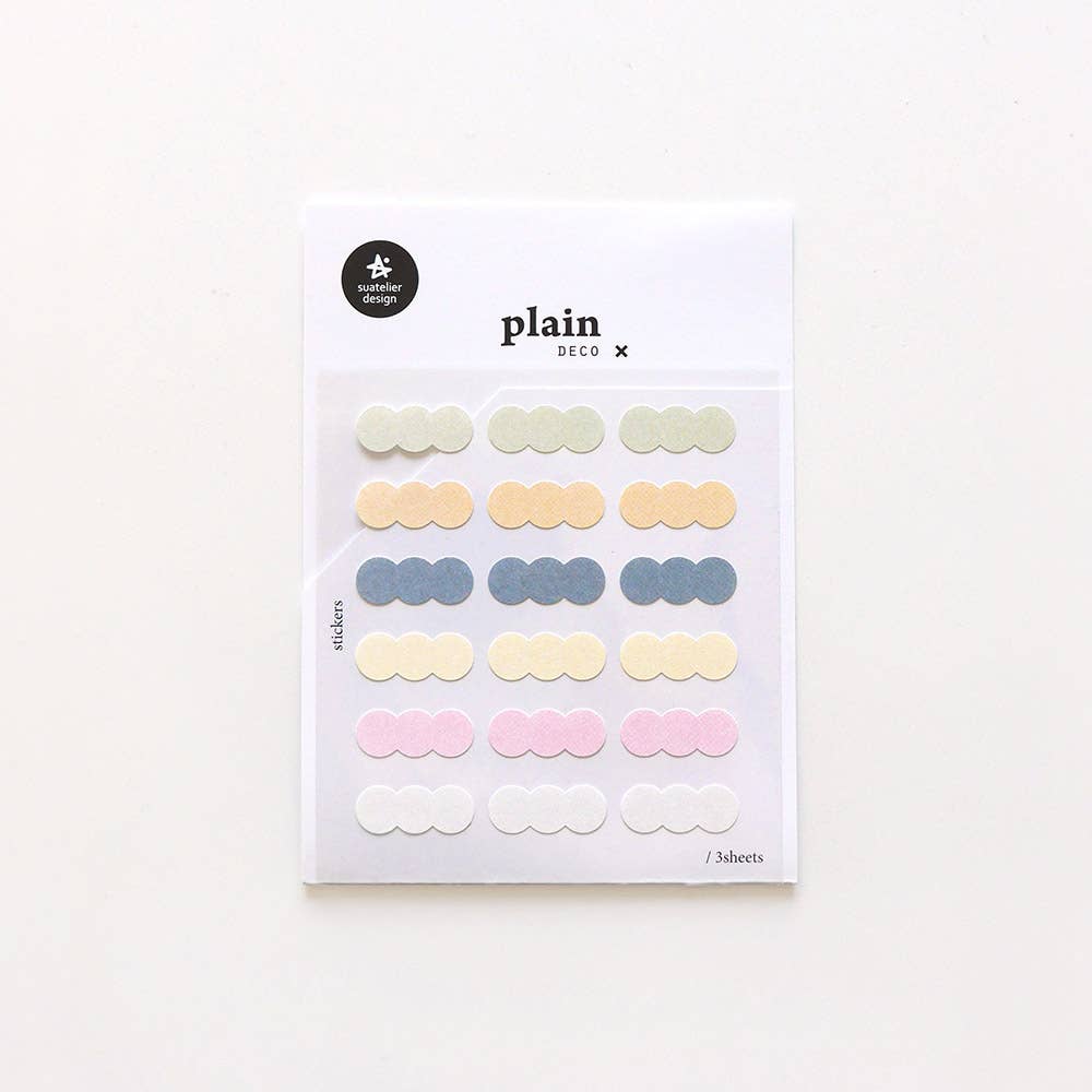 Scallop Cloud Label 3 Sheet Sticker Set by Suatelier