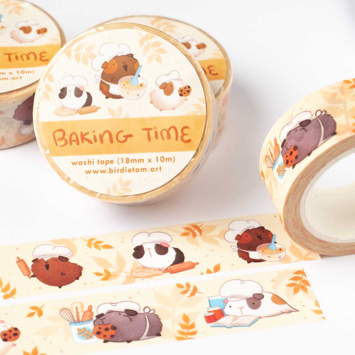 Baking Guinea Pigs Washi Tape by Birdie Tam | Papertail Fox