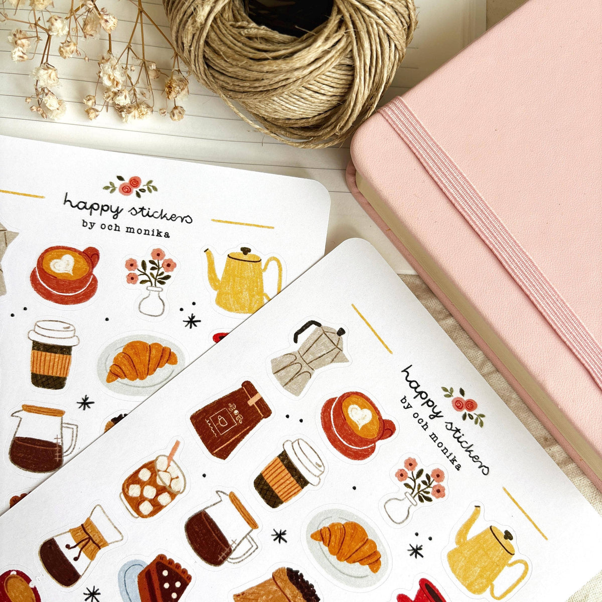 Coffee Time Sticker Sheet | Och Monika