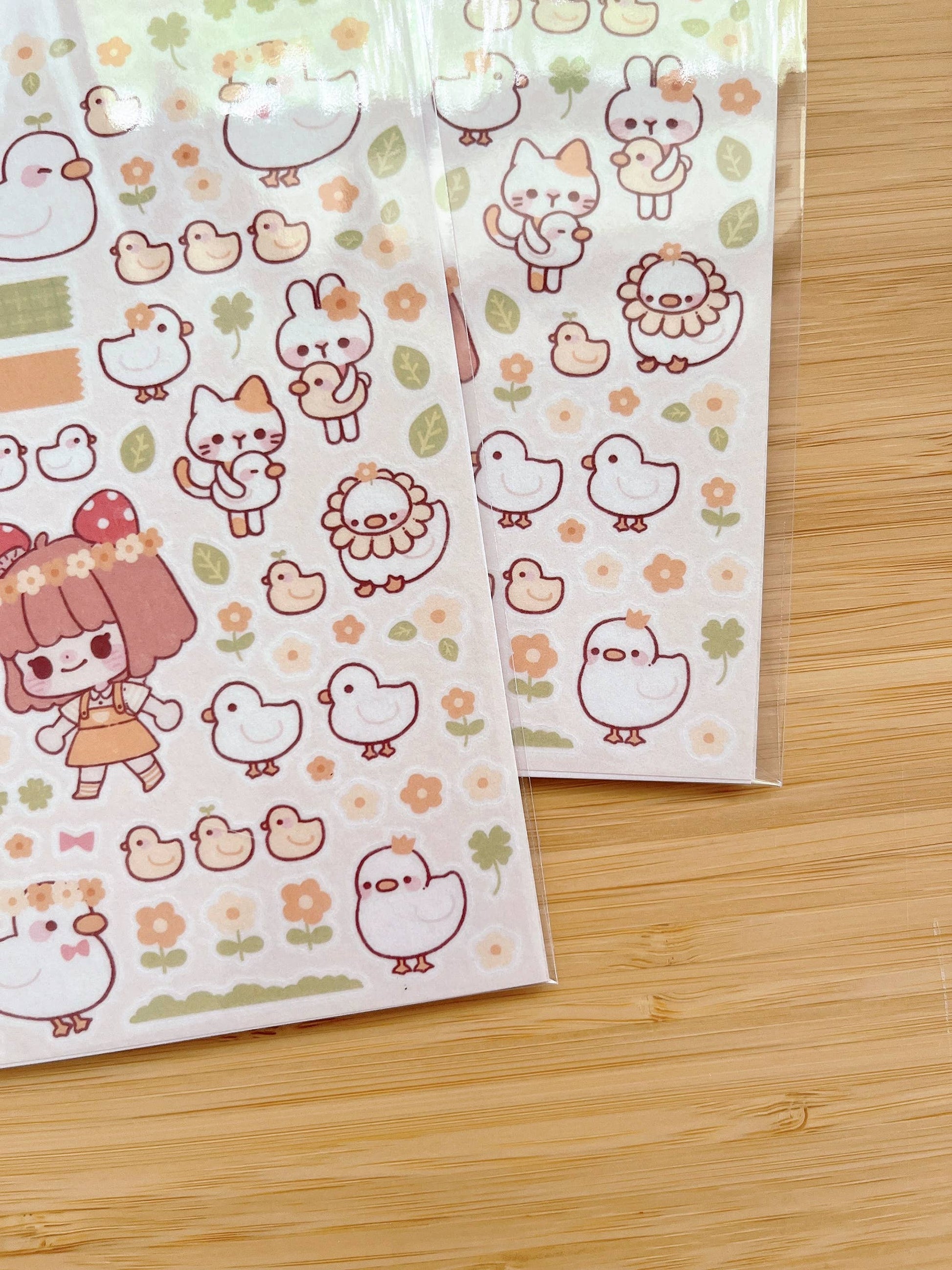 Duck Friends Sticker Sheet no.084 by Cherry Rabbit | Papertail Fox