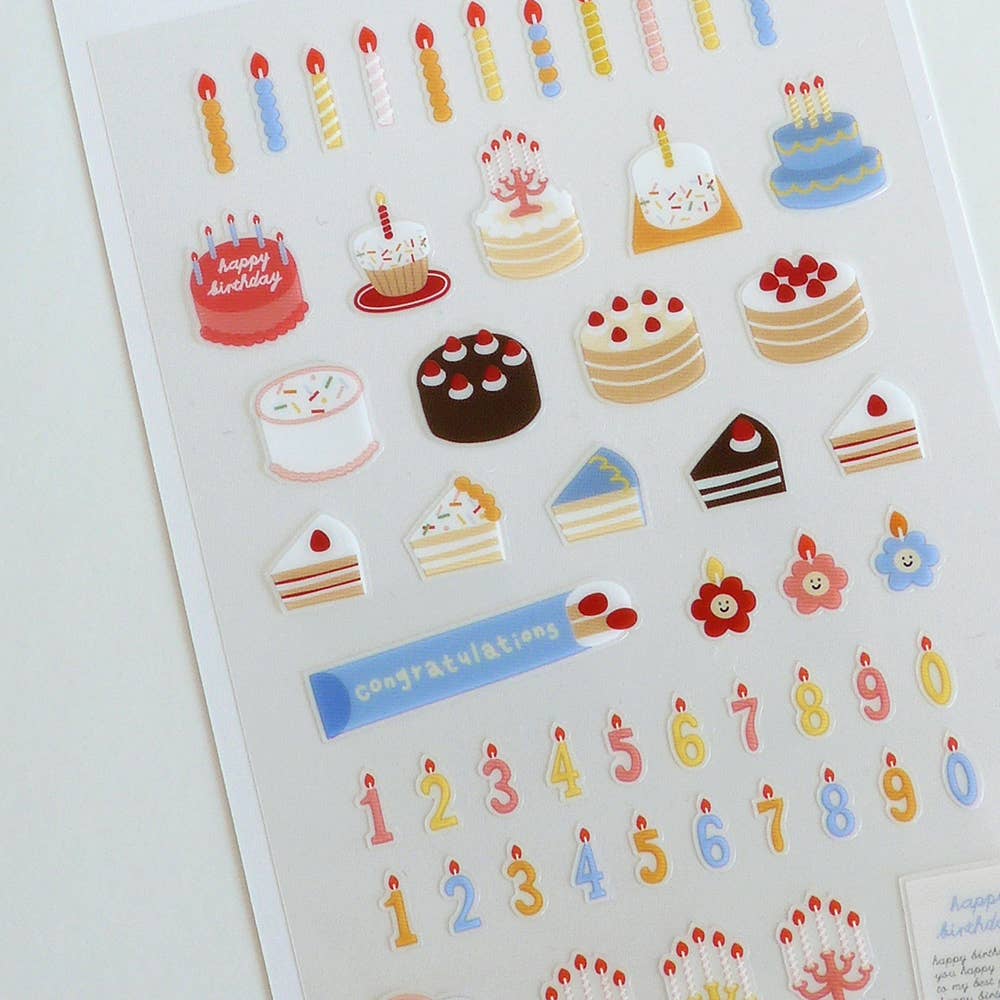 Cake Is Here Sticker Sheet by Suatelier