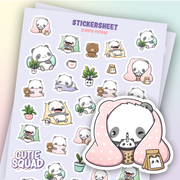 Sleepy Panda Sticker Sheet | CutieSquad | Papertail Fox