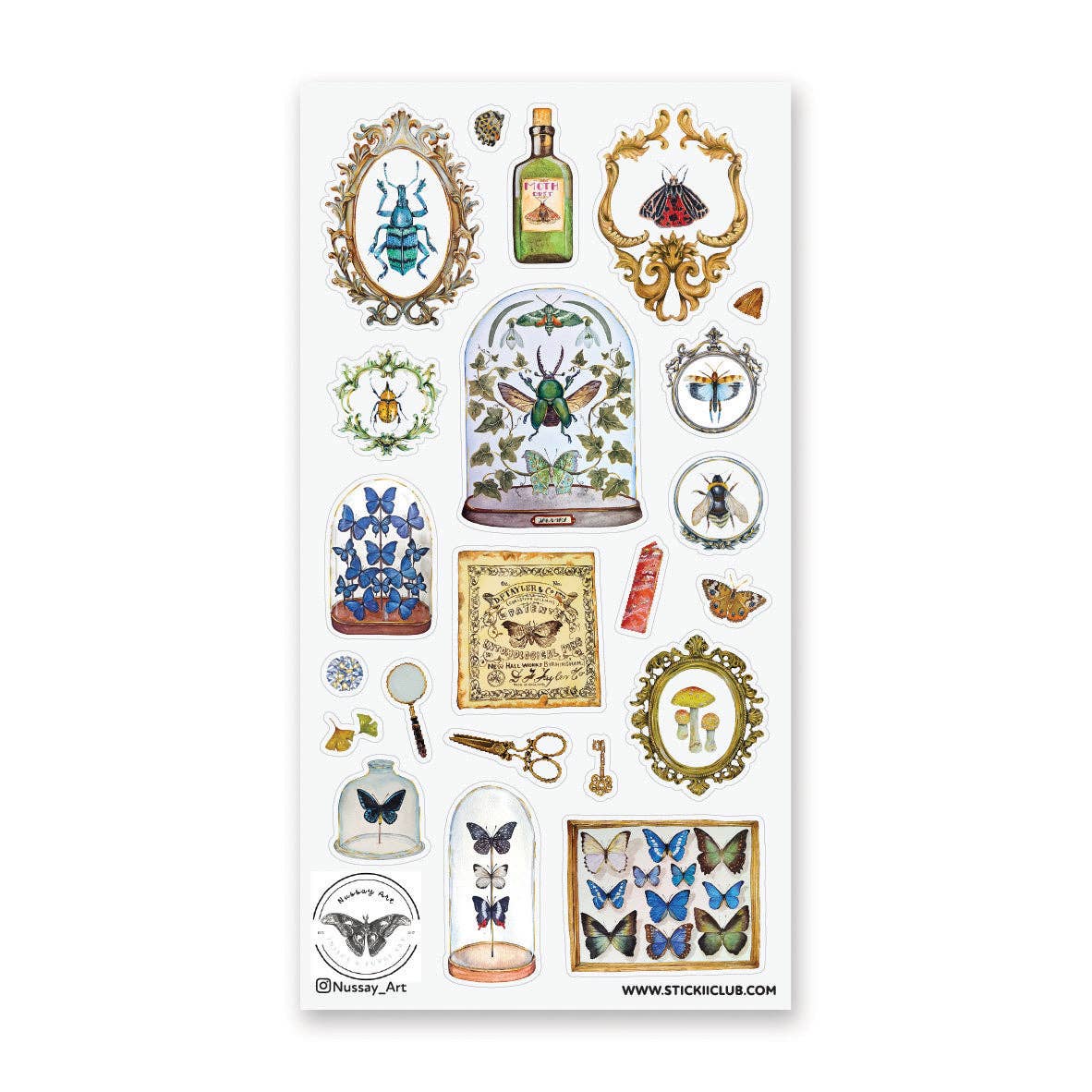 Entomology Collection Sticker Sheet by Stickii | Papertail Fox