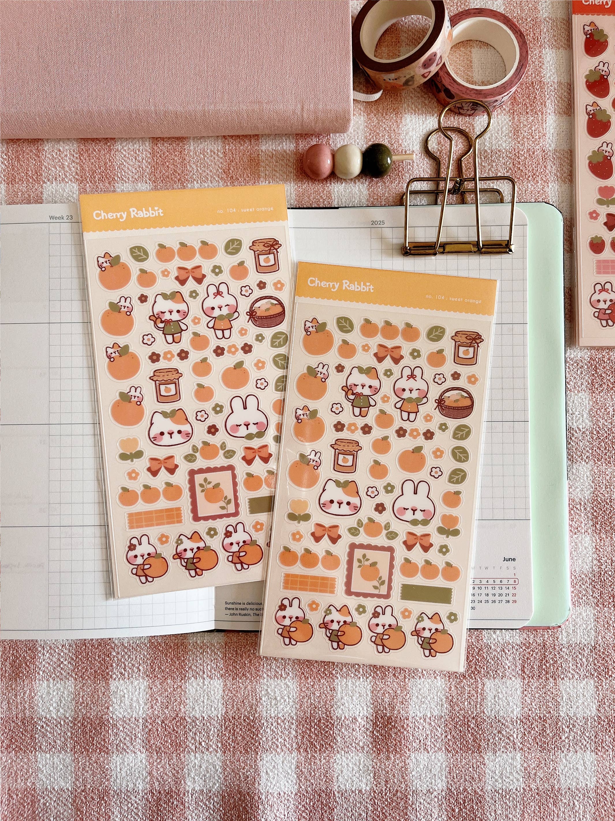 Sweet Orange Sticker Sheet no.104 by Cherry Rabbit | Papertail Fox