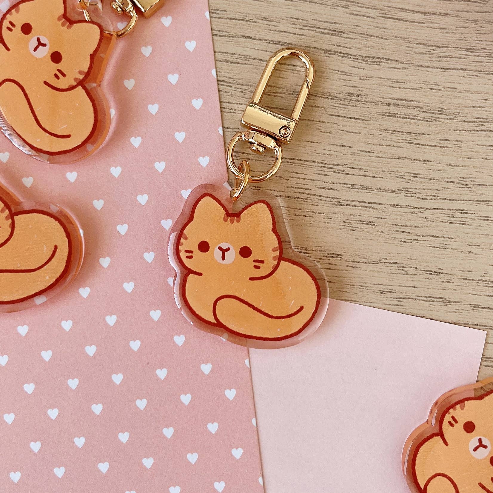 Ginger Cat Loaf Keychain