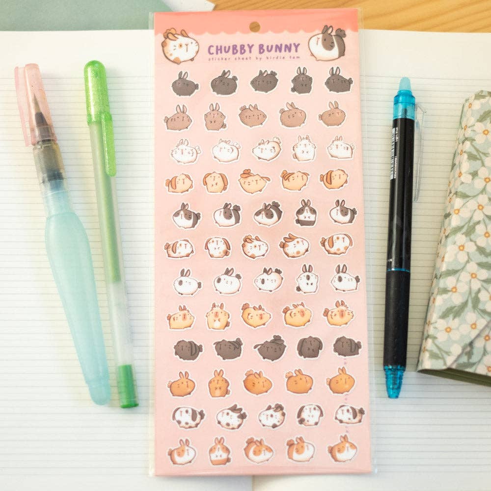 Chubby Bunnies Sticker Sheet | Birdie Tam