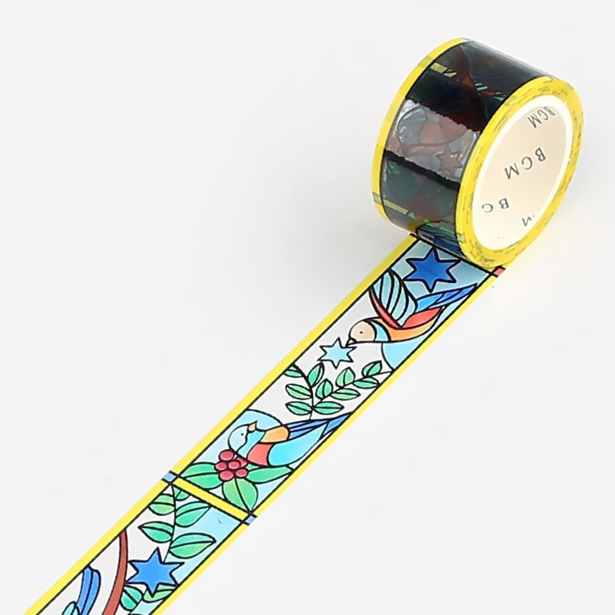 Stained Glass Clear Tape - Bird and Plant