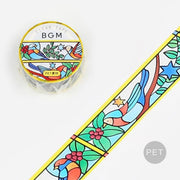 Stained Glass Clear Tape - Bird and Plant