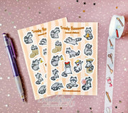 Trashy Raccoons Sticker Sheet - Papertail Fox