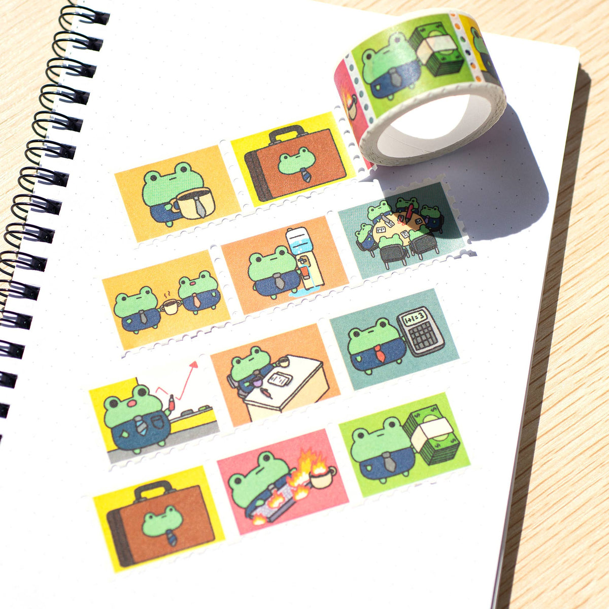 Bizness Frogs Stamp Washi Tape | Robot Dance Battle - Papertail Fox