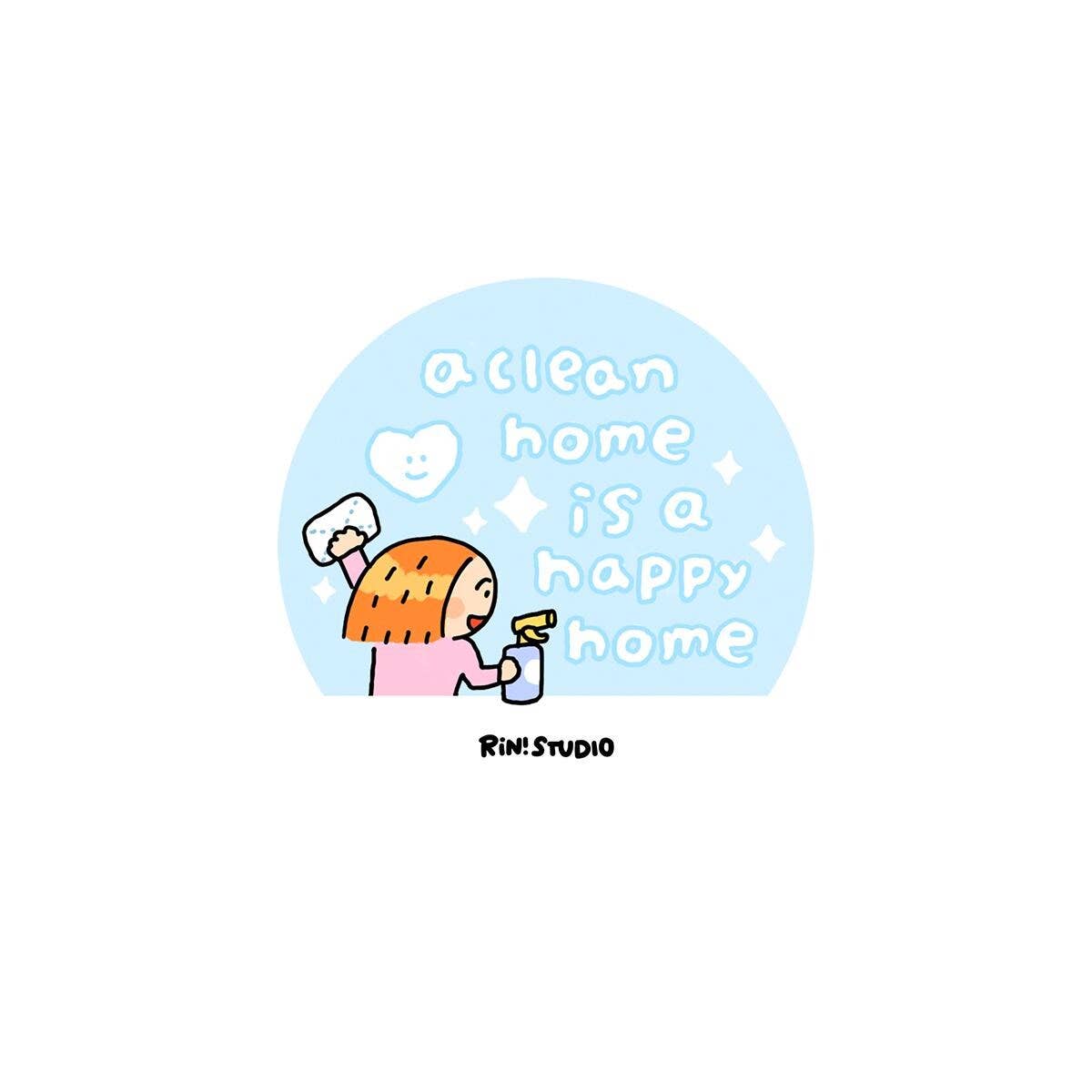 A Clean Home Is a Happy Home Washi Tape | RiN! Studio