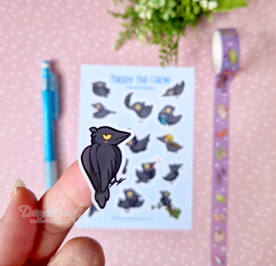 Freddy the crow Sticker sheet