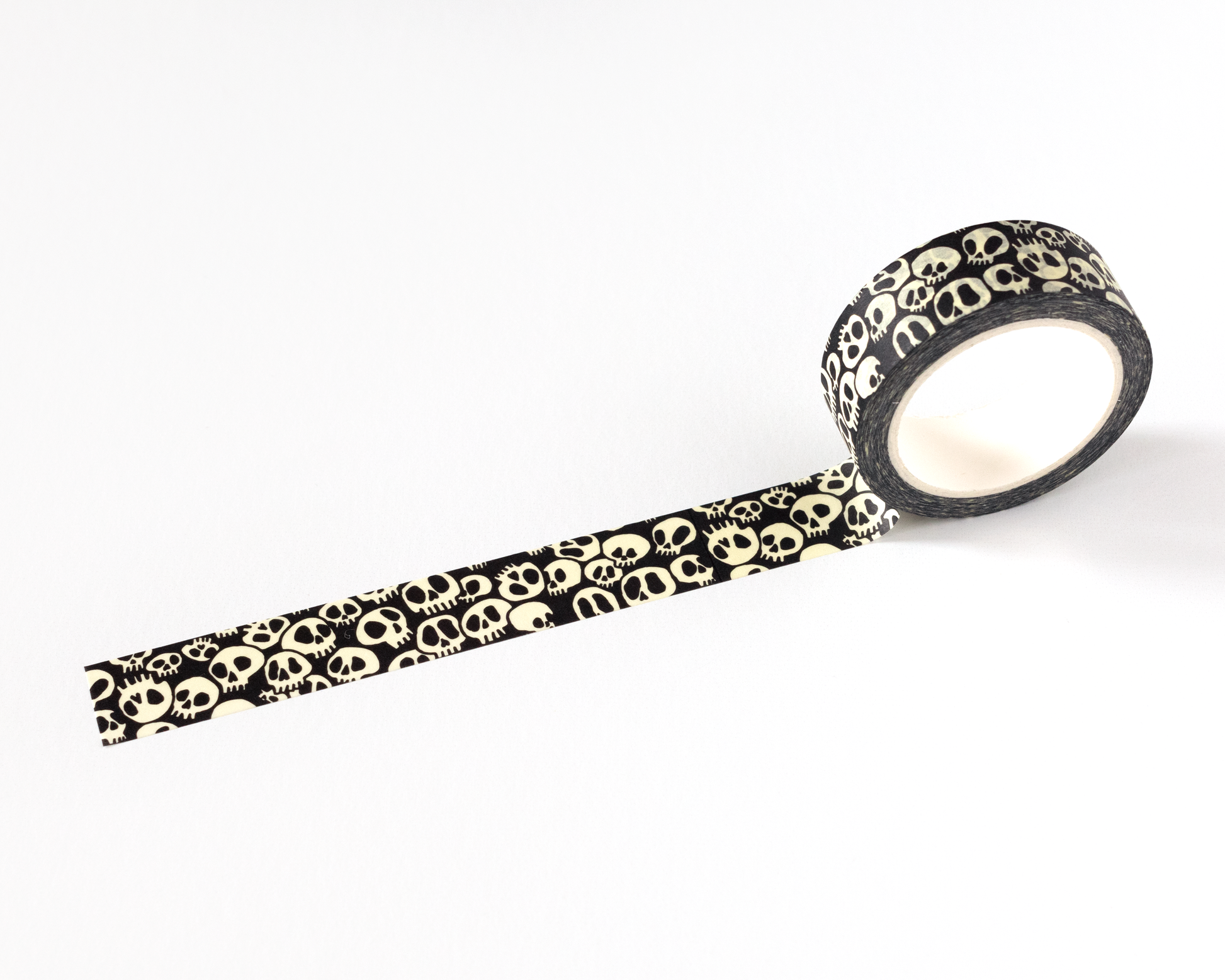 Gothic Black & Cream Skull Washi Tape by RippleSplash Studio | Papertail Fox