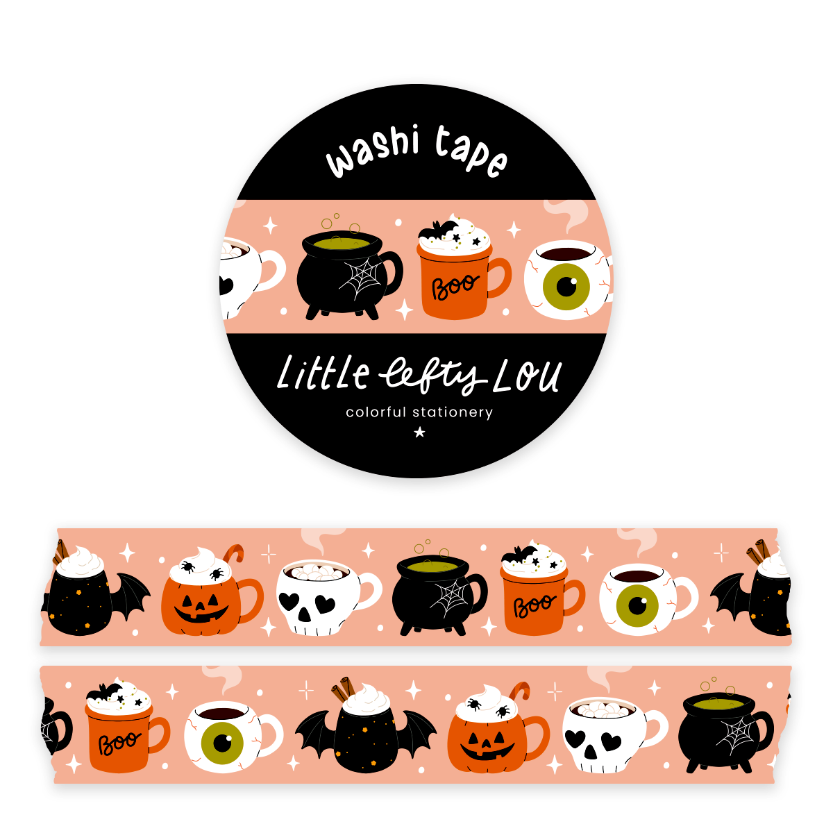 Halloween Drinks Washi Tape by Little Lefty Lou | Papertail Fox