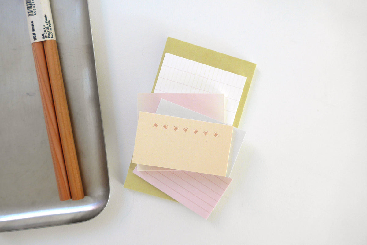 Soft Lines 3 Pad Sticky Memo Set | Suatelier