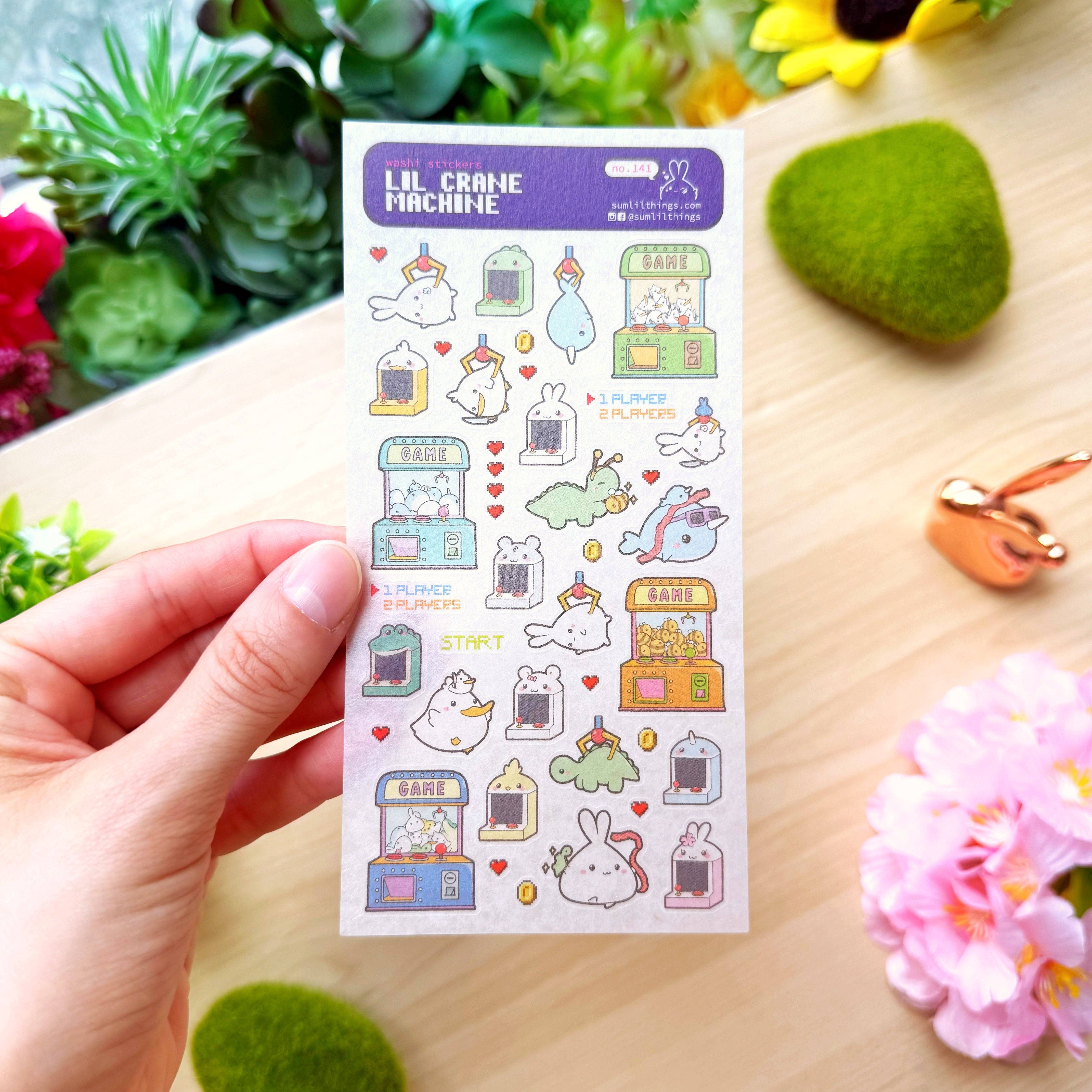 Washi Sticker - Lil' Crane Machine