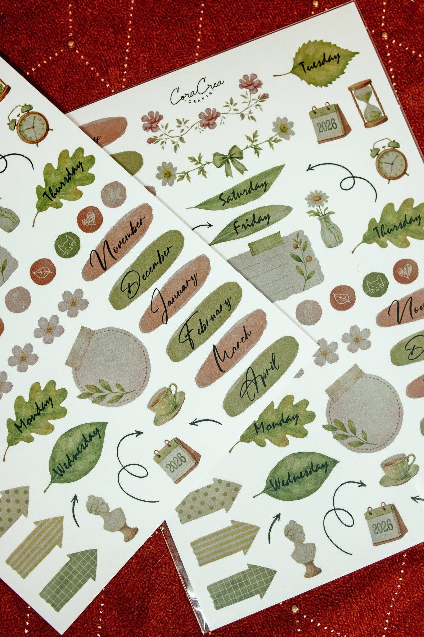 Planner Stickers Sticker Sheet | CoraCreaCrafts