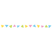 Triangles | PLUS Petit Deco Rush Tape Narrow | Mini Decorative Tape for Planners and Journals