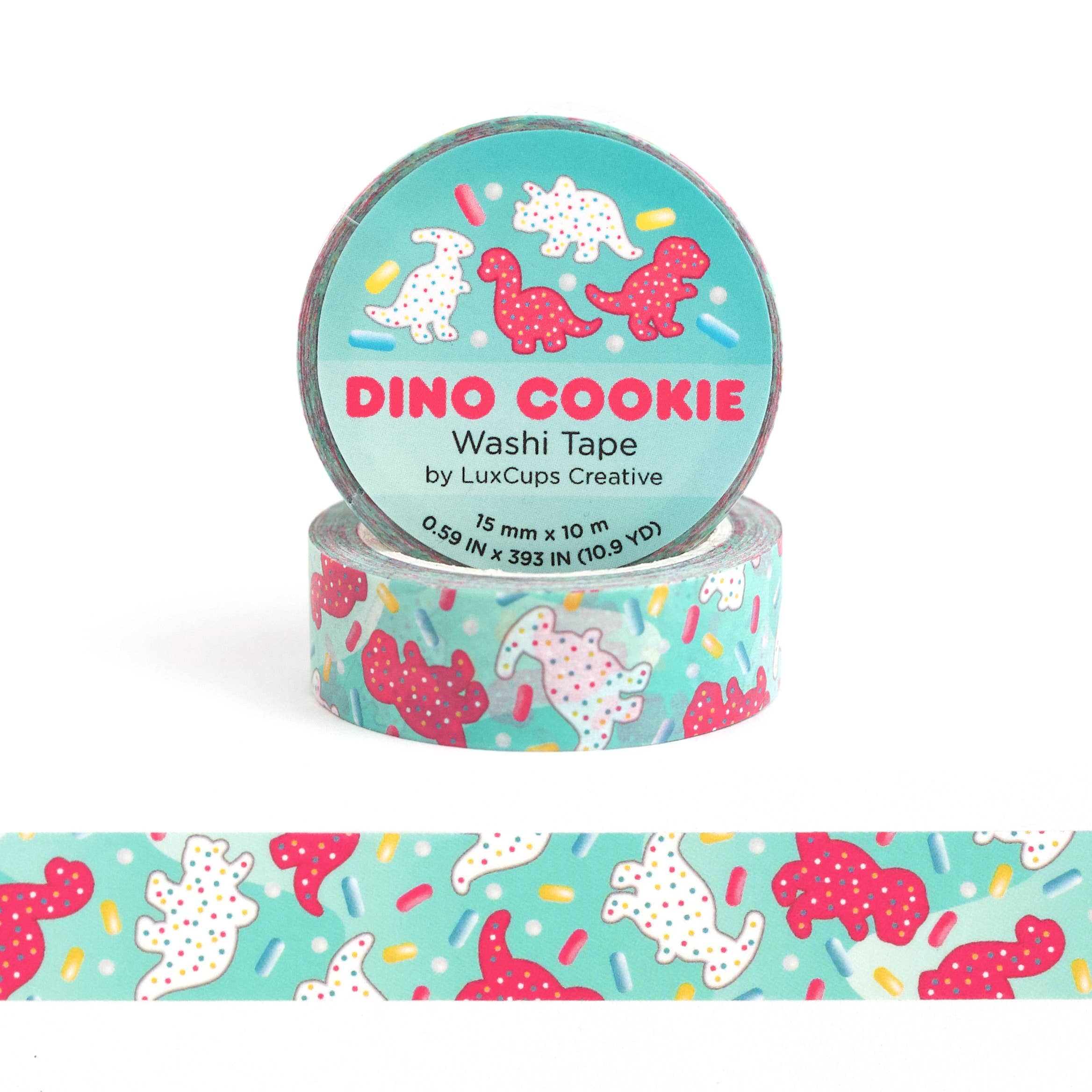 Dino Cookie Washi Tape by LuxCups Creative | Papertail Fox