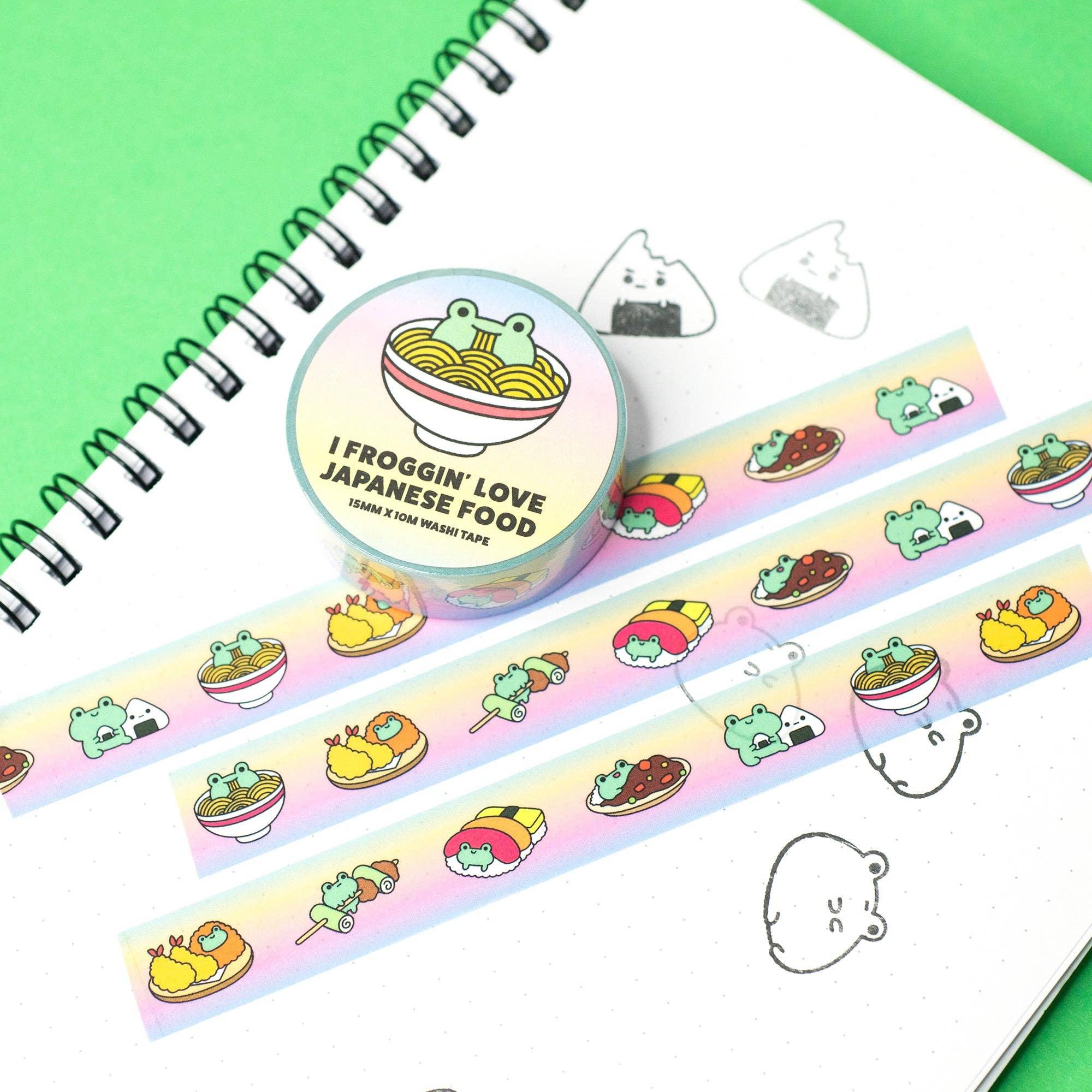 I Froggin' Love Japanese Food Washi Tape | Robot Dance Battle - Papertail Fox