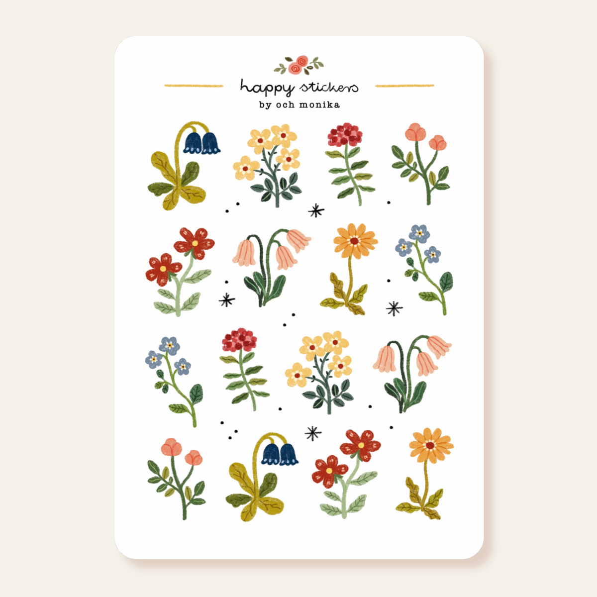 Flowers Sticker Sheet | Och Monika