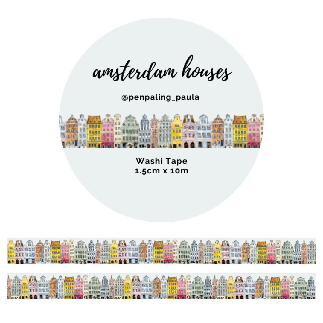 Amsterdam Houses Washi Tape | Penpaling Paula