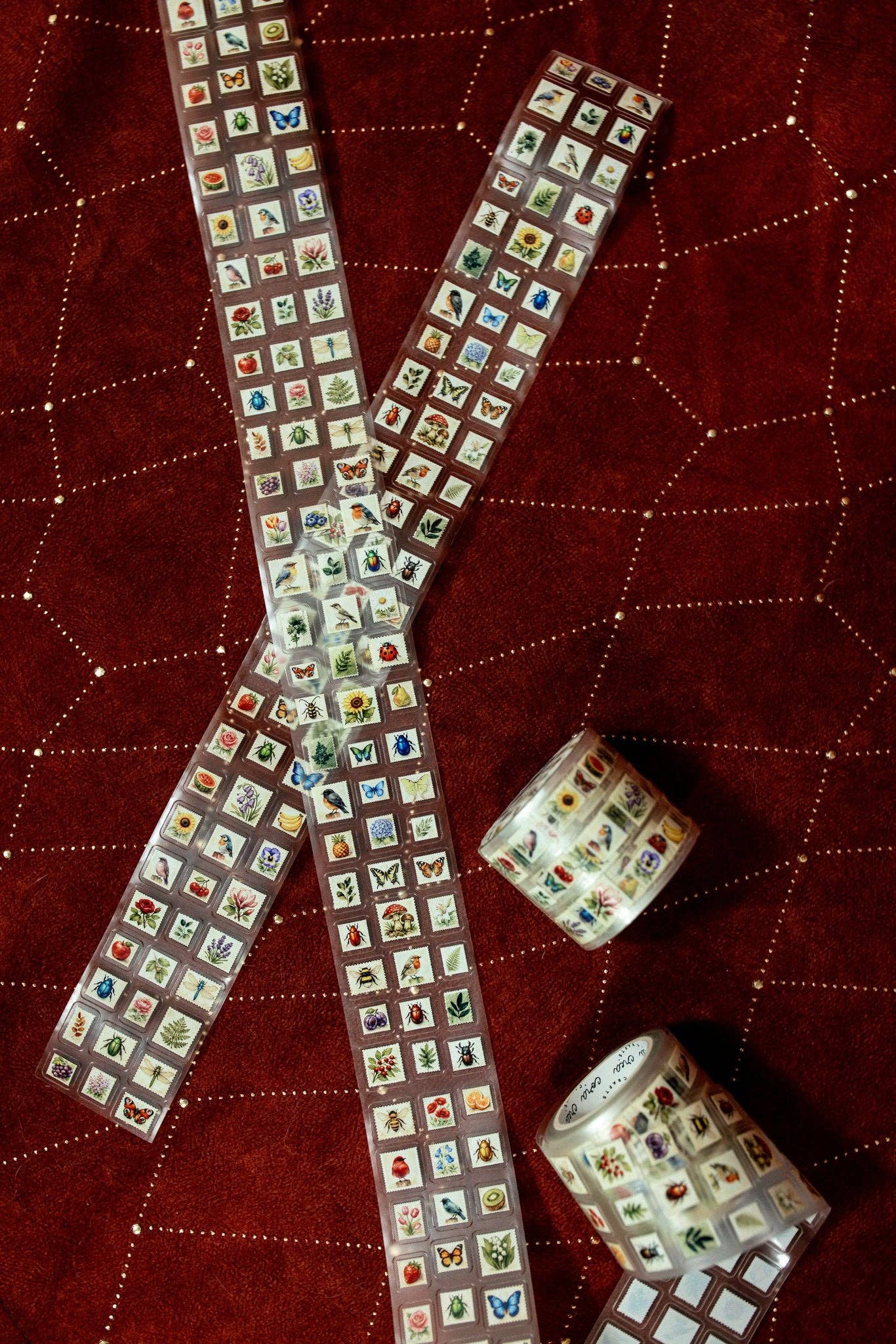 Mini Postage Stamps Transparent Tape | CoraCreaCrafts
