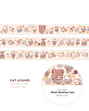 Cat Friends Washi Tape - Papertail Fox