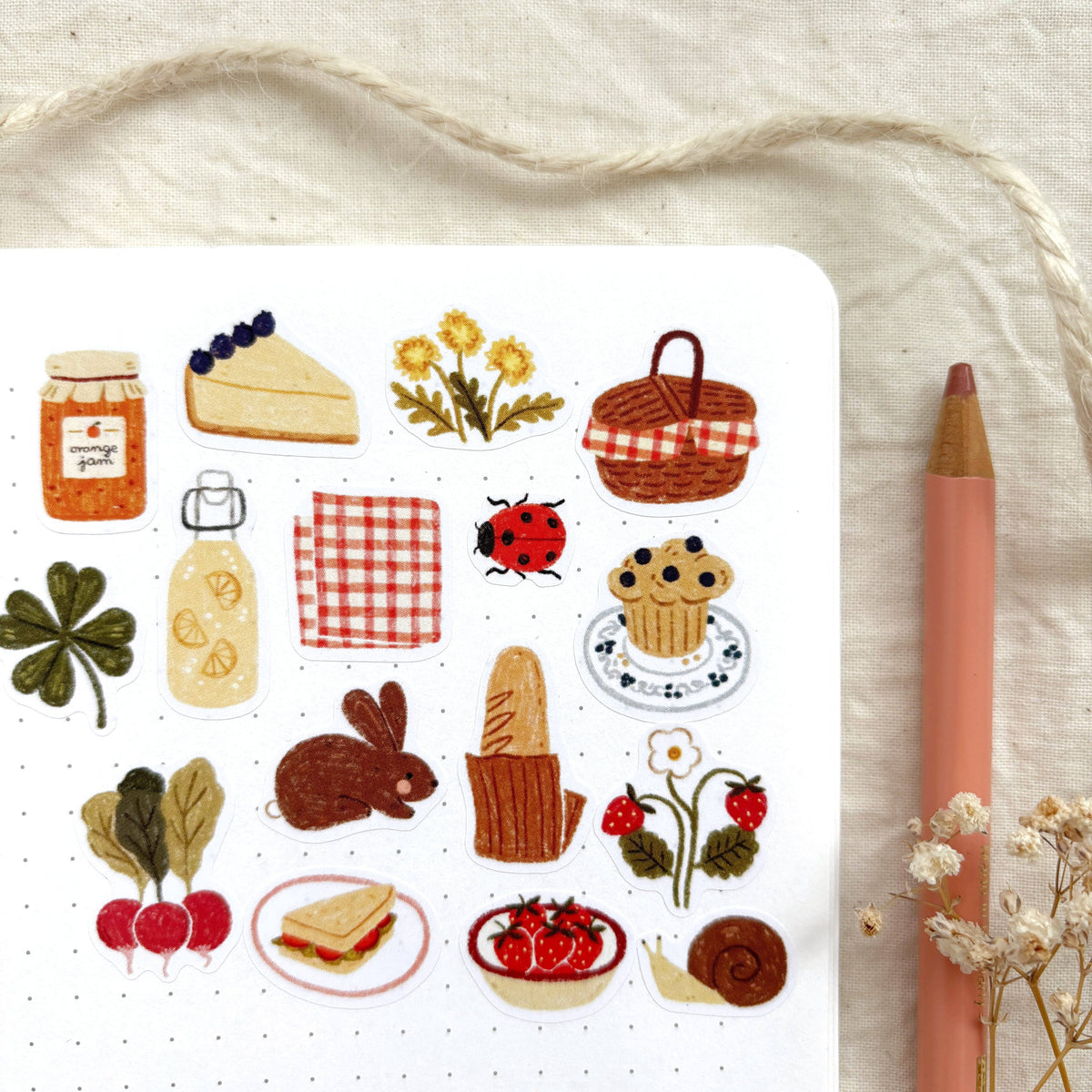 Spring Picnic Sticker Sheet | Och Monika