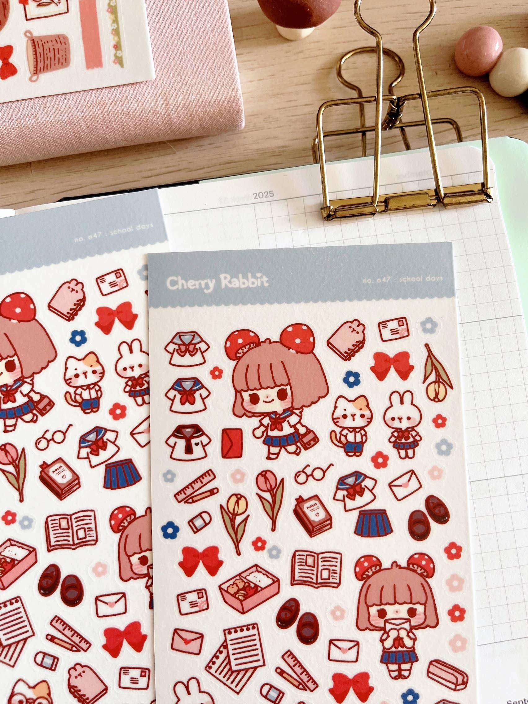 School Days Sticker Sheet no.047 - Papertail Fox