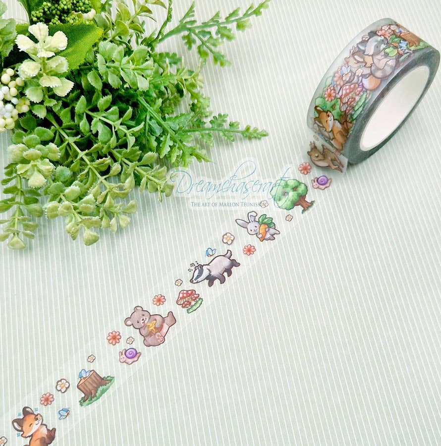 Woodland Creatures Clear Tape | Dreamchaserart