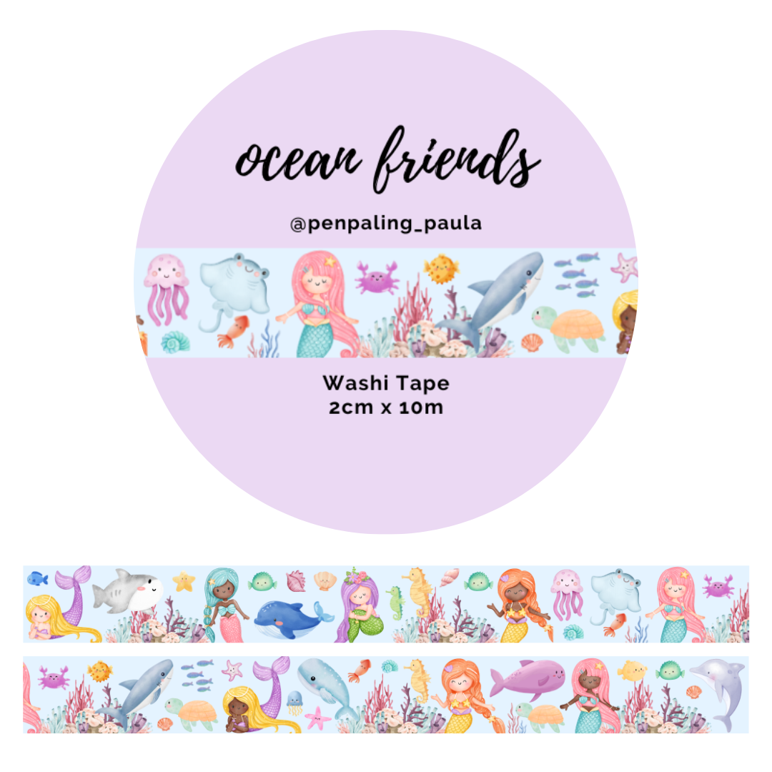 Penpaling Paula: Ocean Friends - Washi Tape