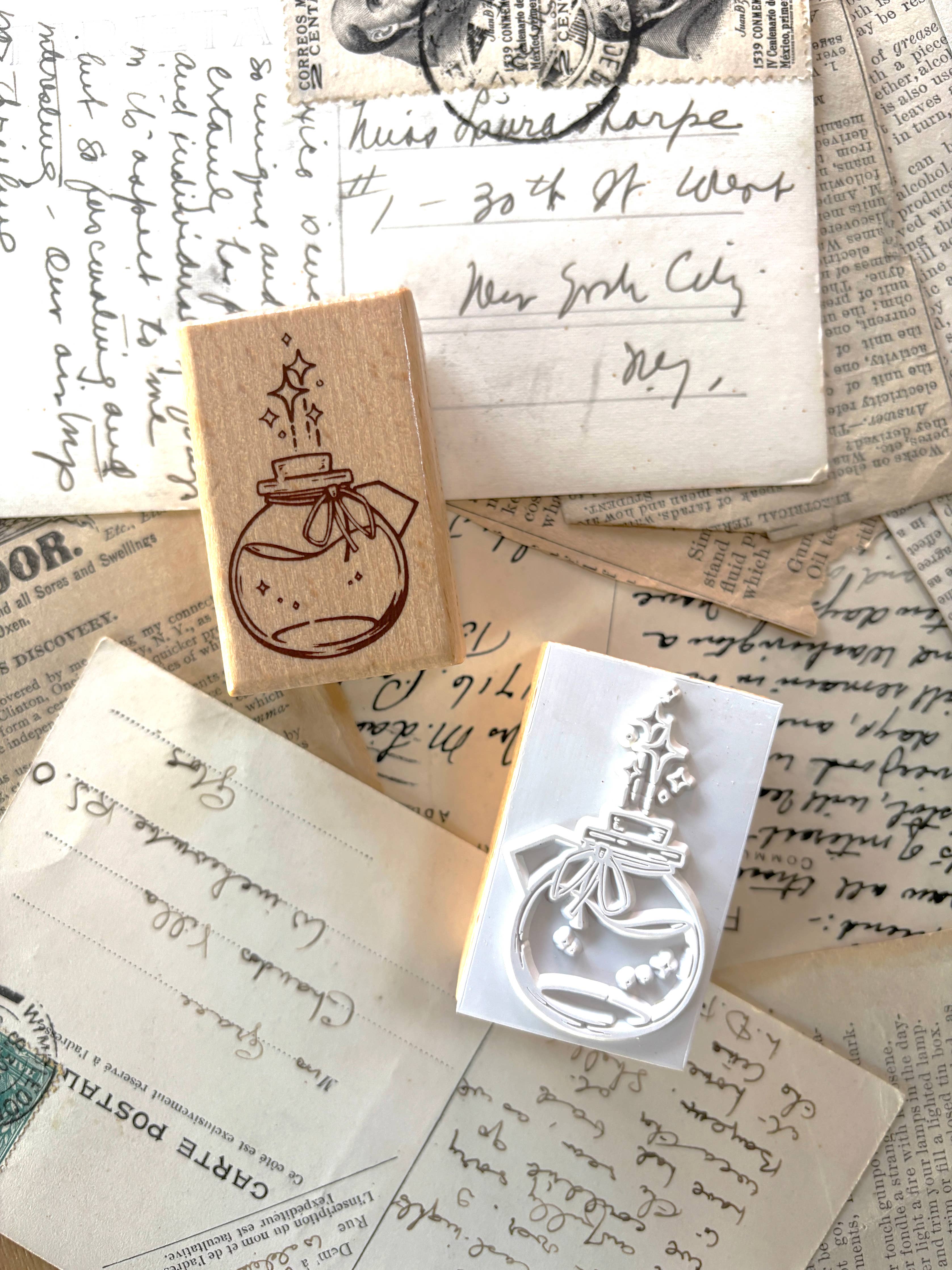 Potion Ink Bottle Rubber Stamp | The Creeping Moon