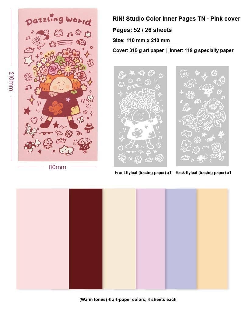 Dazzling World Traveler's Notebook Insert | RiN! Studio